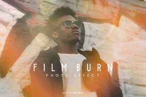 Film burn photo effect