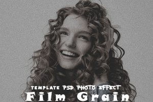 Film Grain Photo Template PSD