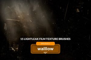 Film texture and light leaks photoshop brushes