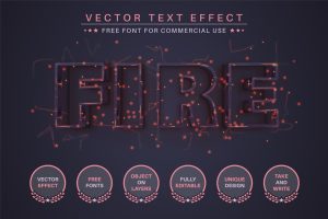 Fire –  Editable Text Effect, Font Style