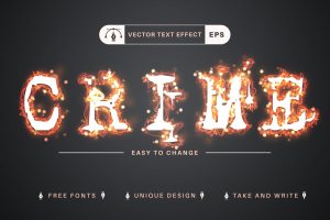 Fire – Editable Text Effect, Font Style