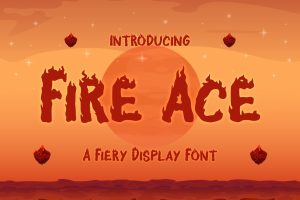 Fire Ace – A Fiery Display Font