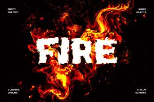 Fire Distortion Text Effect