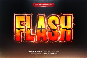 Fire Electric Spark Text Effect – EPS File