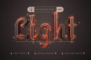 Fire Light – Editable Text Effect, Font Style