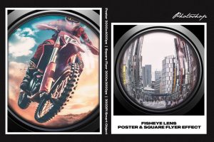 Fisheye Lens Square and Poster Effect