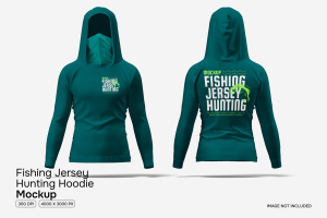Fishing Jersey Hoodie Mockup