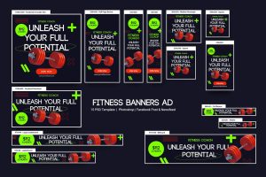 Fitness & Yoga Banners Ad