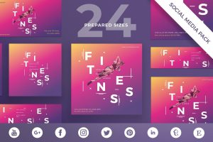 Fitness Gym Social Media Pack Template