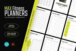 Fitness Planner Templates For Canva