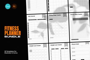 Fitness Planners and Tracker Tempaltes