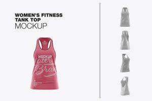 Fitness Tank Top for Women Mockup