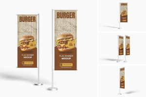 Flag Banner Mockup