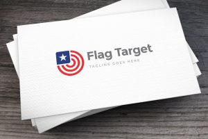 Flag Target Logo Template