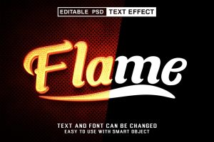 flame Editable Text Effect