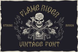 Flame rider – vintage font