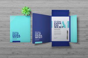 Flap Folder Mockup