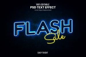 Flash Sale – Modern Neon Text Effect