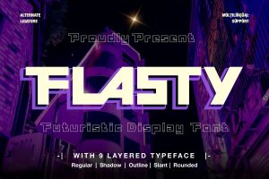 Flasty – Futuristic Font