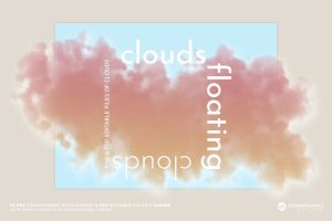 Floating Colorful Clouds | PNG/PSD