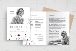 Floral Funeral Template