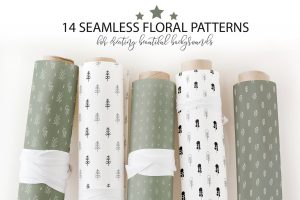 Floral seamless patterns collection