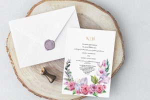 Floral Wedding Invitation Card