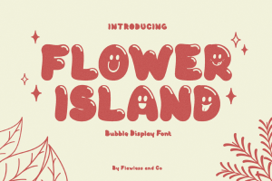 Flower Island – Bubble Display Font