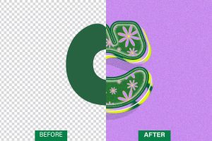 Flower Pattern Text Effect