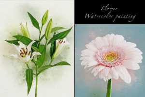 Flower Watercolor Effect