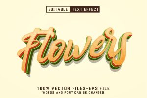 Flowers 3d Text – Editable Text Effect