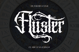 Fluster – Blackletter Tattoo Font