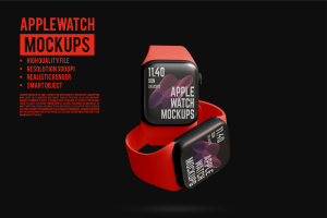 Flying Apple Watch Mockups