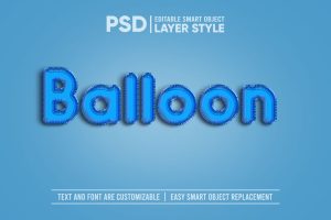 Foil Balloon Text Effect