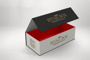 Foldable Narrow Box with  Magnetic Seal Mockup