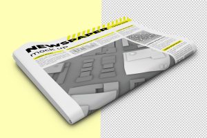 Folded Newspaper Mockup