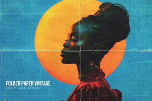Folded Paper Vintage Photo Effect