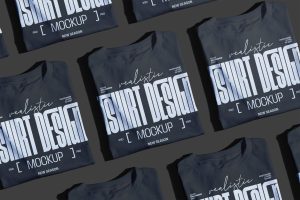 Folded Tshirt Collage Mockup