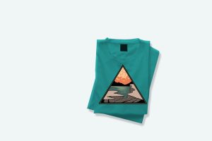 Folded t-shirt mockup
