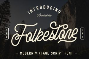 Folkestone – Modern Vintage Script Font