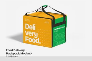 Food Delivery Backpack Mockup