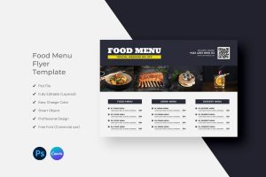 Food Menu Flyer Template Design