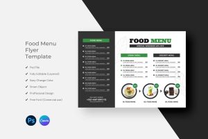 Food Menu Flyer Template Design