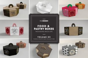 Food Pastry Boxes Vol.3: Packaging Mockups