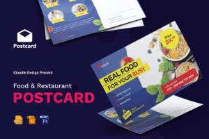 Food, Restaurant Postcard