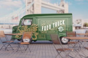 Food Truck Scene Mockup