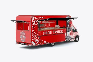 Food Truck Van Mockup