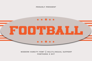 Football – Modern Varsity Font