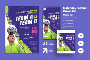 Football Matchday Team Poster Announcement Poster