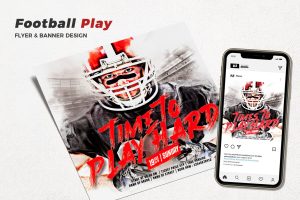 Football Play Match Social Media Promotion